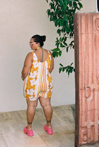 Patsy Romper in Vintage Stripes