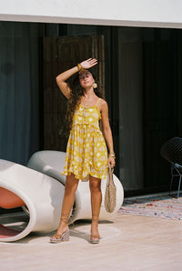 Remy Dress in Golden Diamonds