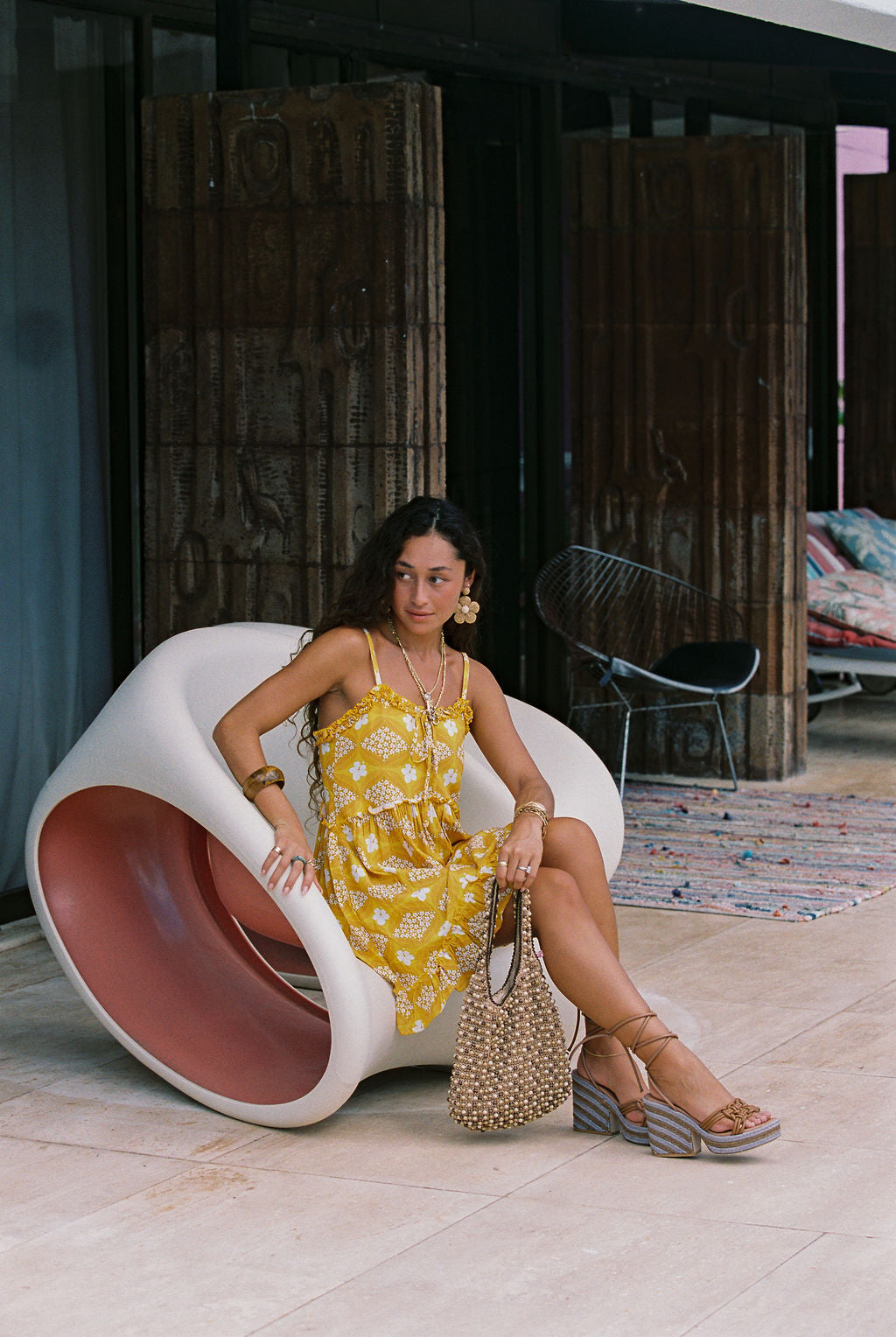 Remy Dress in Golden Diamonds