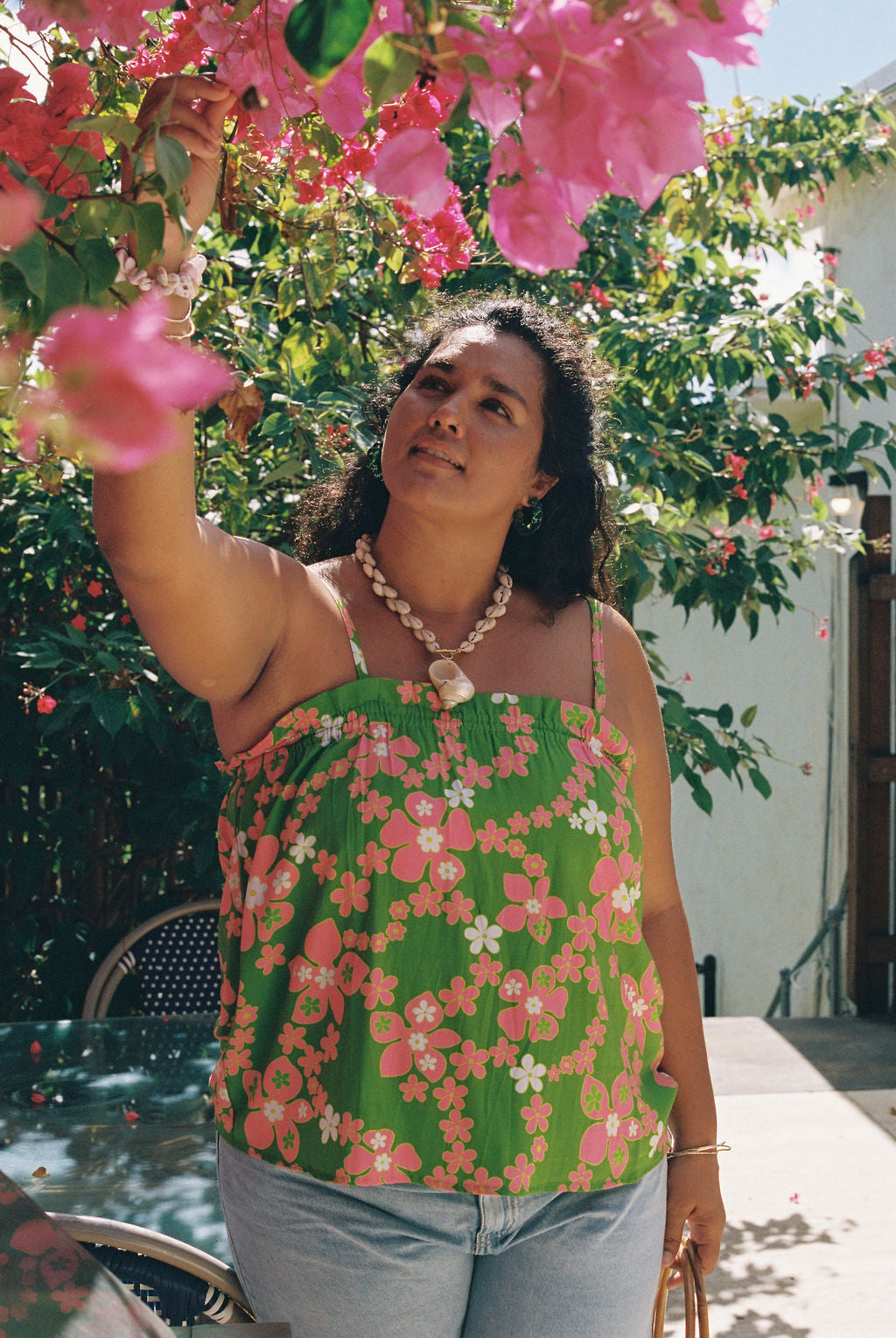 Natasha Top in Watermelon Lei