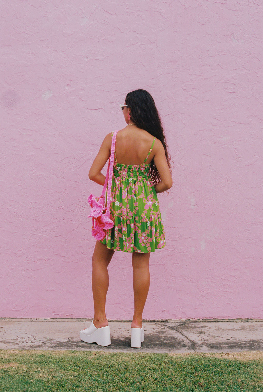 Mini Rell Dress in Watermelon Lei