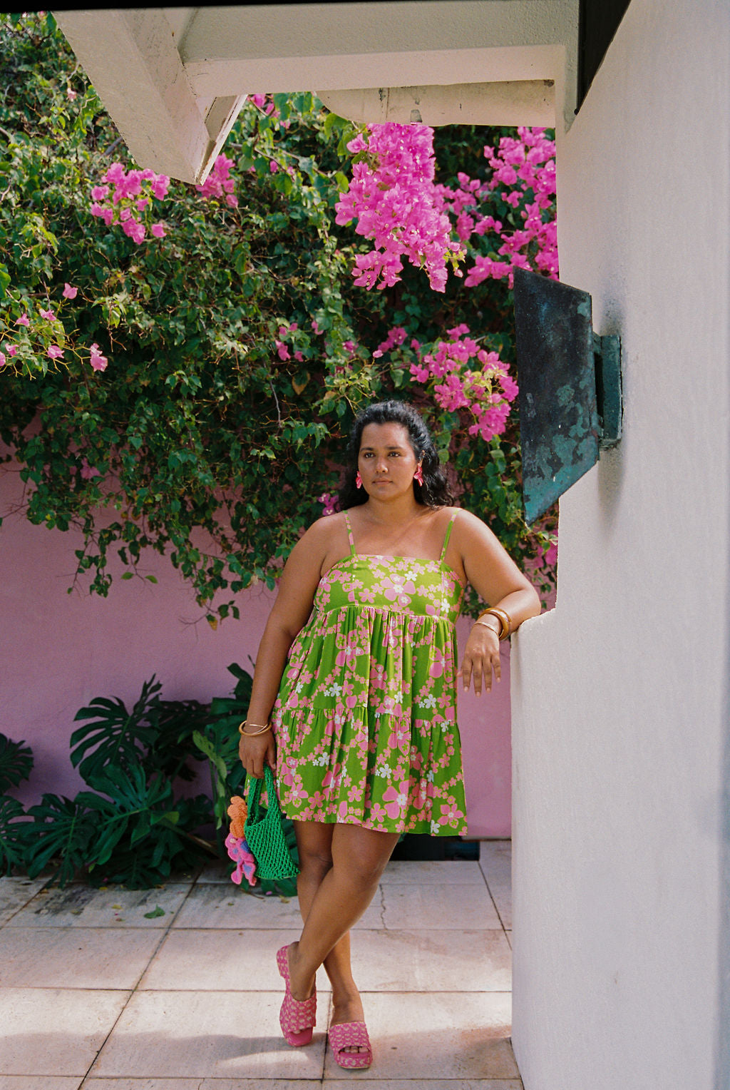 Mini Rell Dress in Watermelon Lei