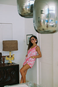 Patsy Romper in Guava Dream