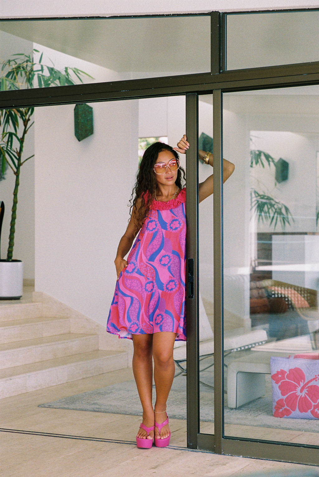 Cindy Dress in Electric Bloom