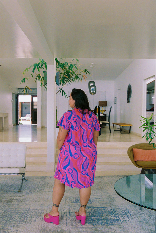 Mary Dress in Electric Bloom