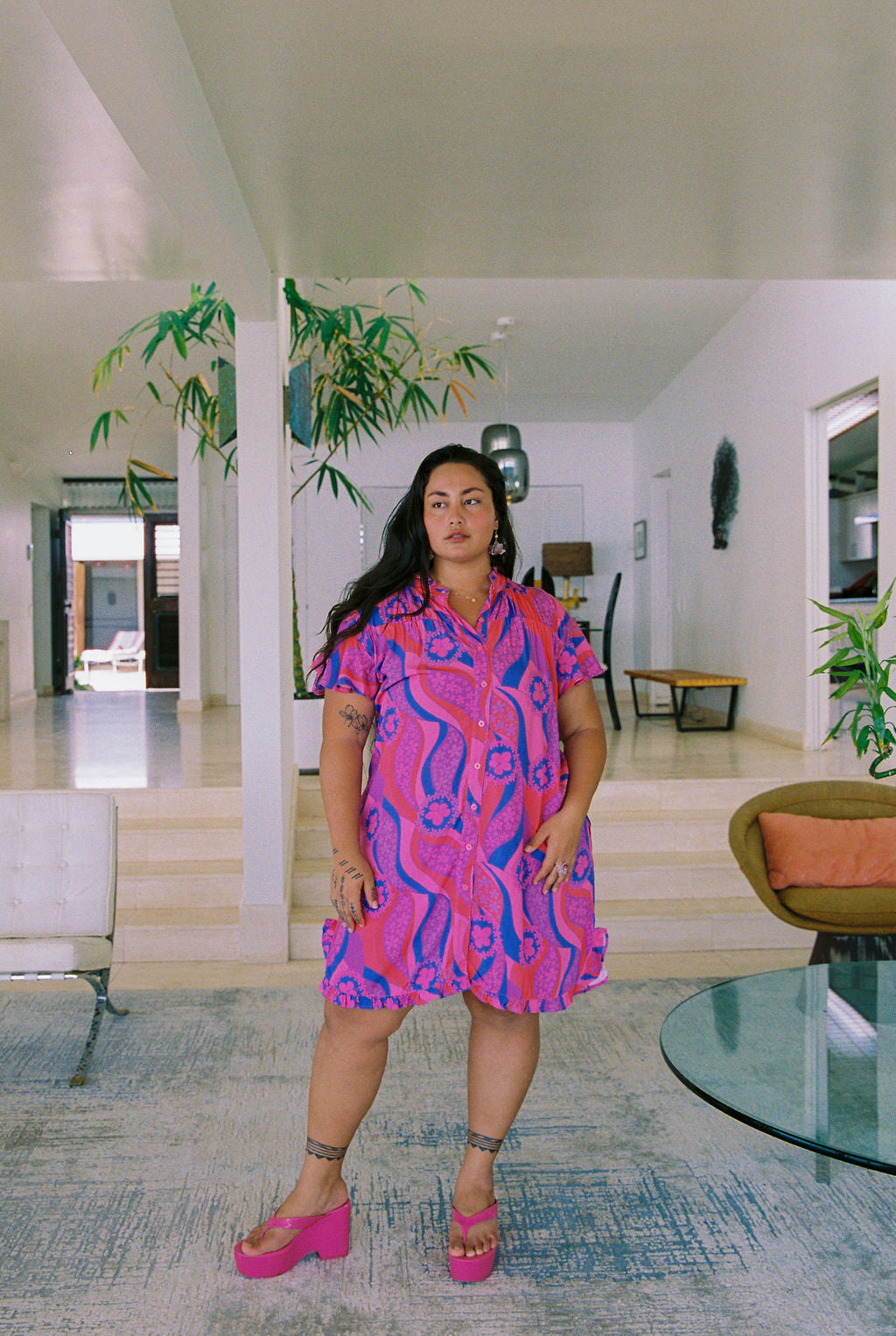 Mary Dress in Electric Bloom