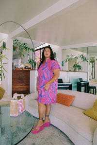 Mary Dress in Electric Bloom