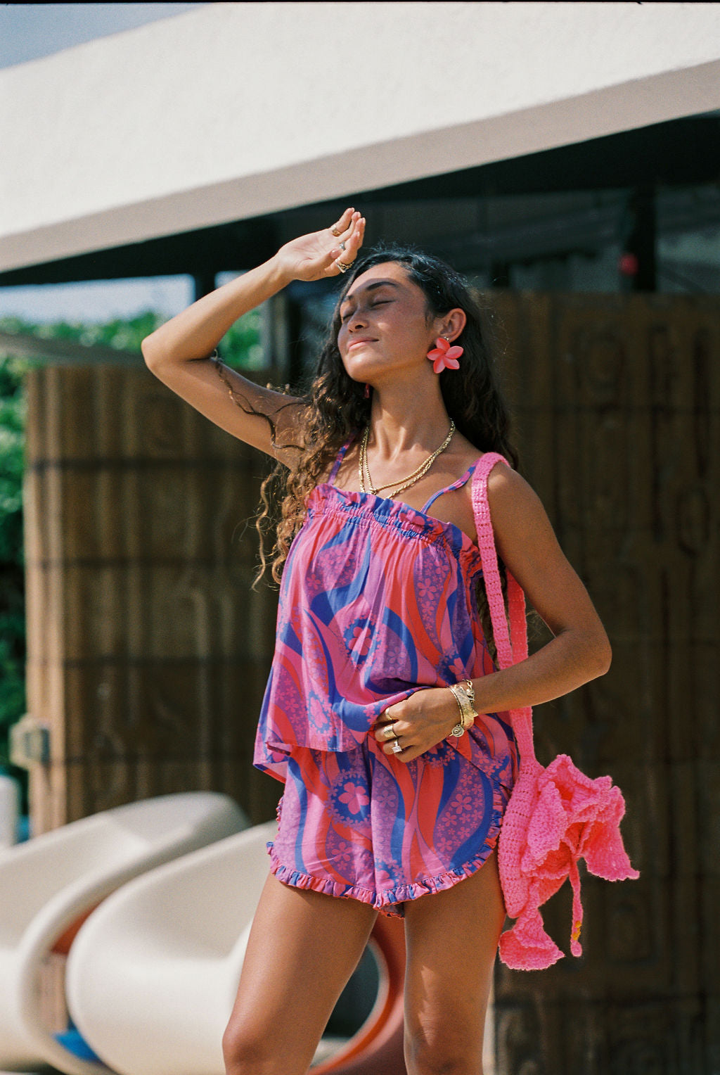 Natasha Top in Electric Bloom