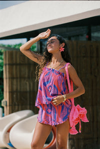 Natasha Top in Electric Bloom