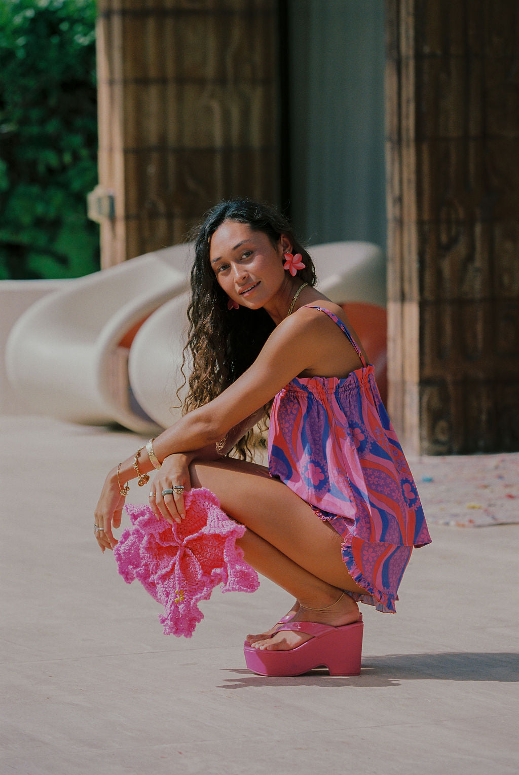 Natasha Top in Electric Bloom