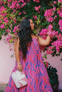 Maxi Rell Dress in Electric Bloom