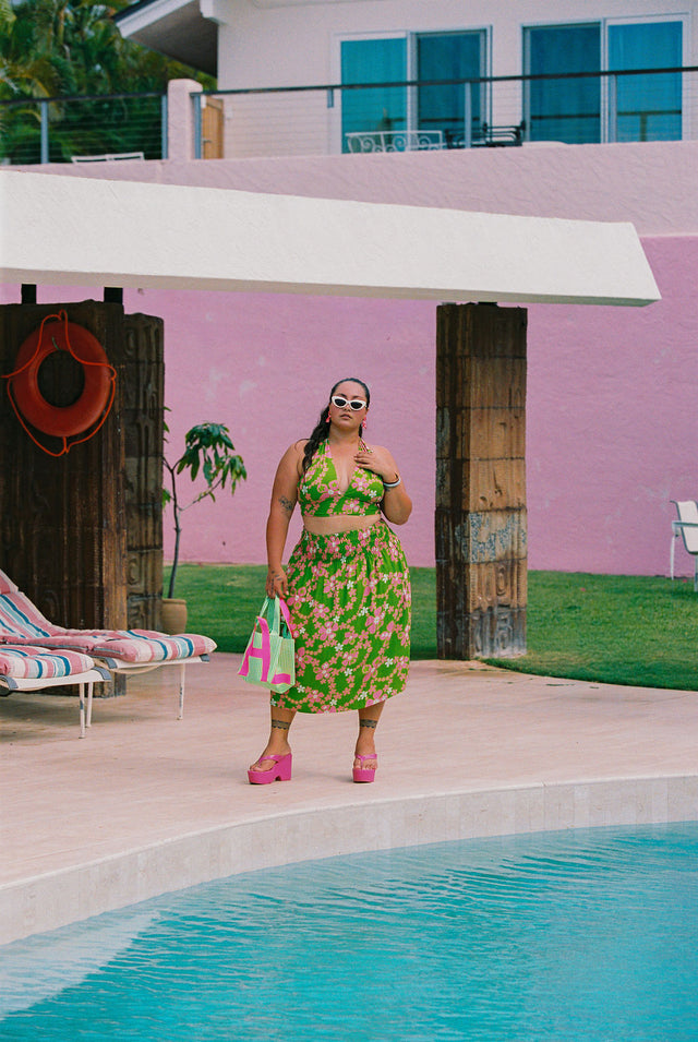 Jade Top in Watermelon Lei