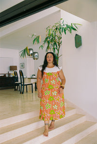 Midi Haunani Dress in Sunset Petals