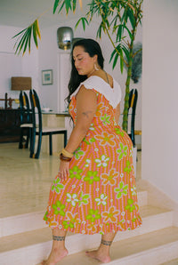 Midi Haunani Dress in Sunset Petals