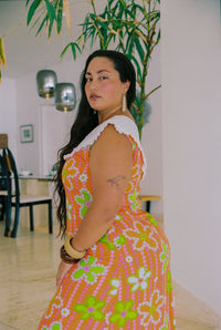 Midi Haunani Dress in Sunset Petals