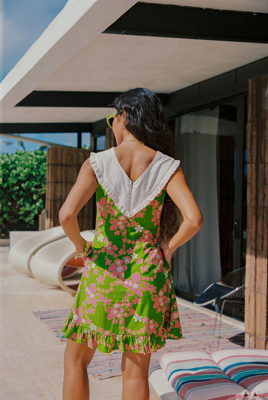 Mini Haunani Dress in Watermelon Lei