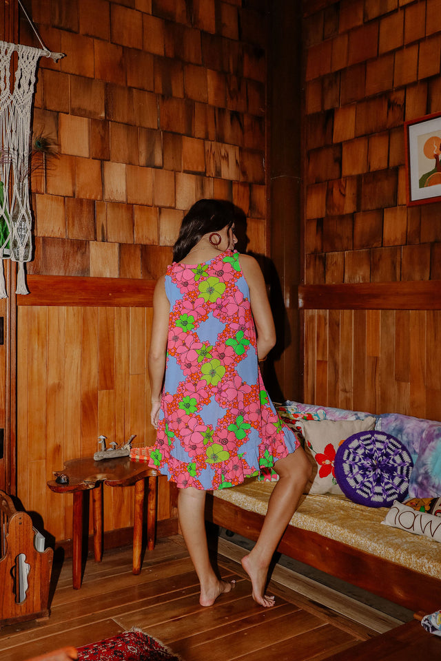 Quinn Dress in Lei Grid