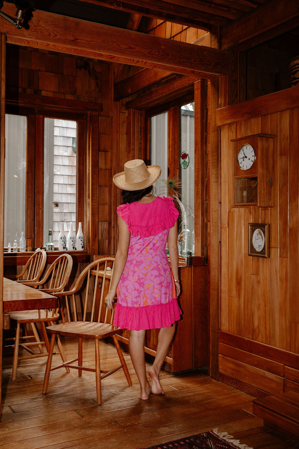 Ruth Dress in Purple Wild Hibiscus
