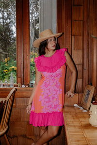 Ruth Dress in Purple Wild Hibiscus