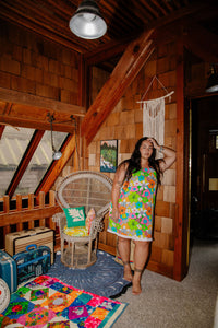 Natasha Dress in Rainbow Blooms