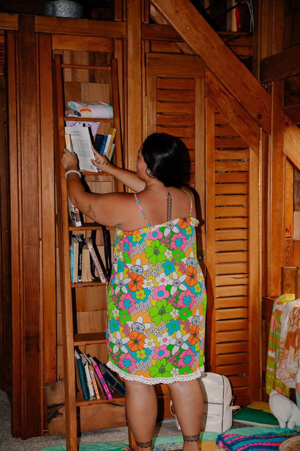 Natasha Dress in Rainbow Blooms