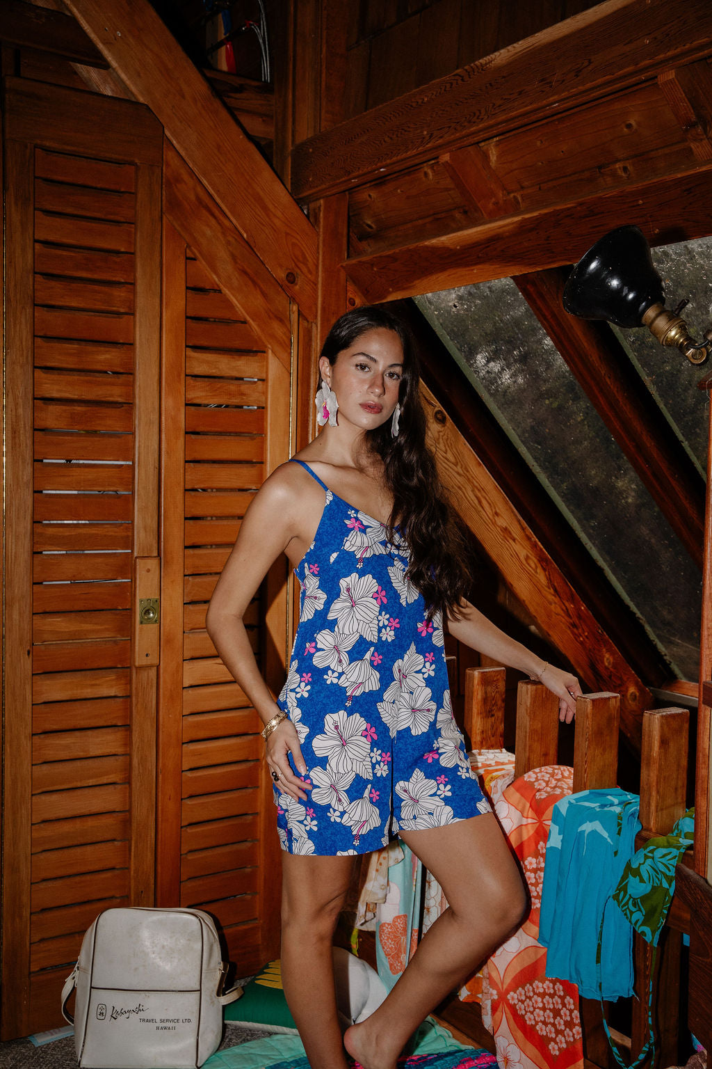 Iolani Romper in Deep Blue Kokio