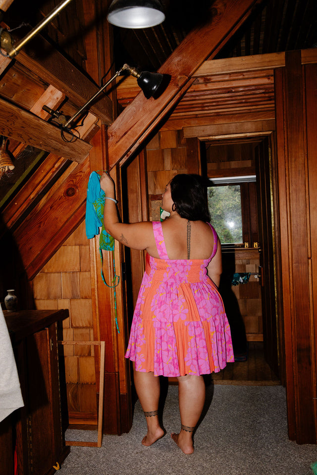 Isabella Dress in Purple Wild Hibiscus
