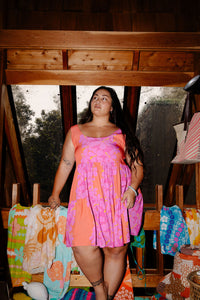 Isabella Dress in Purple Wild Hibiscus