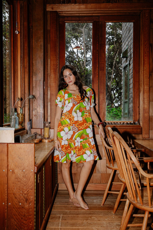 Emma Dress in Waterfall Garden