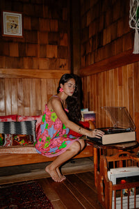 Natasha Dress in Lei Grid