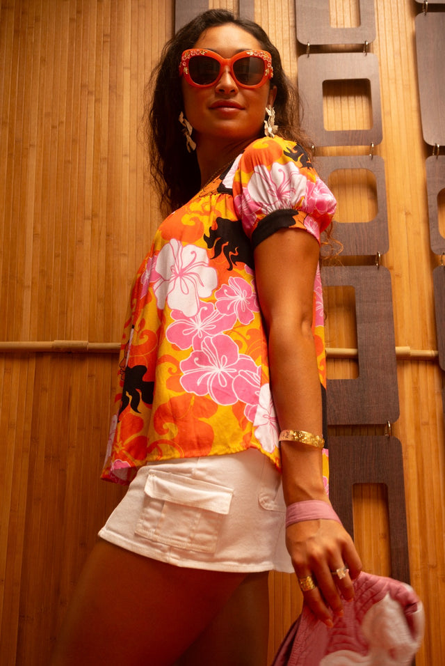 Emma Top in Sweet Lady- Li hing Lemon