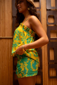 Natasha Top in Yellow Lei Pareu