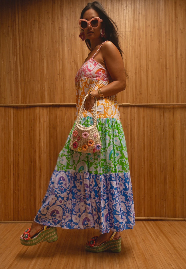 Maxi Rell Dress in Rainbow Dream