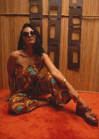 Iolani Jumpsuit in Hibiscus Sunset