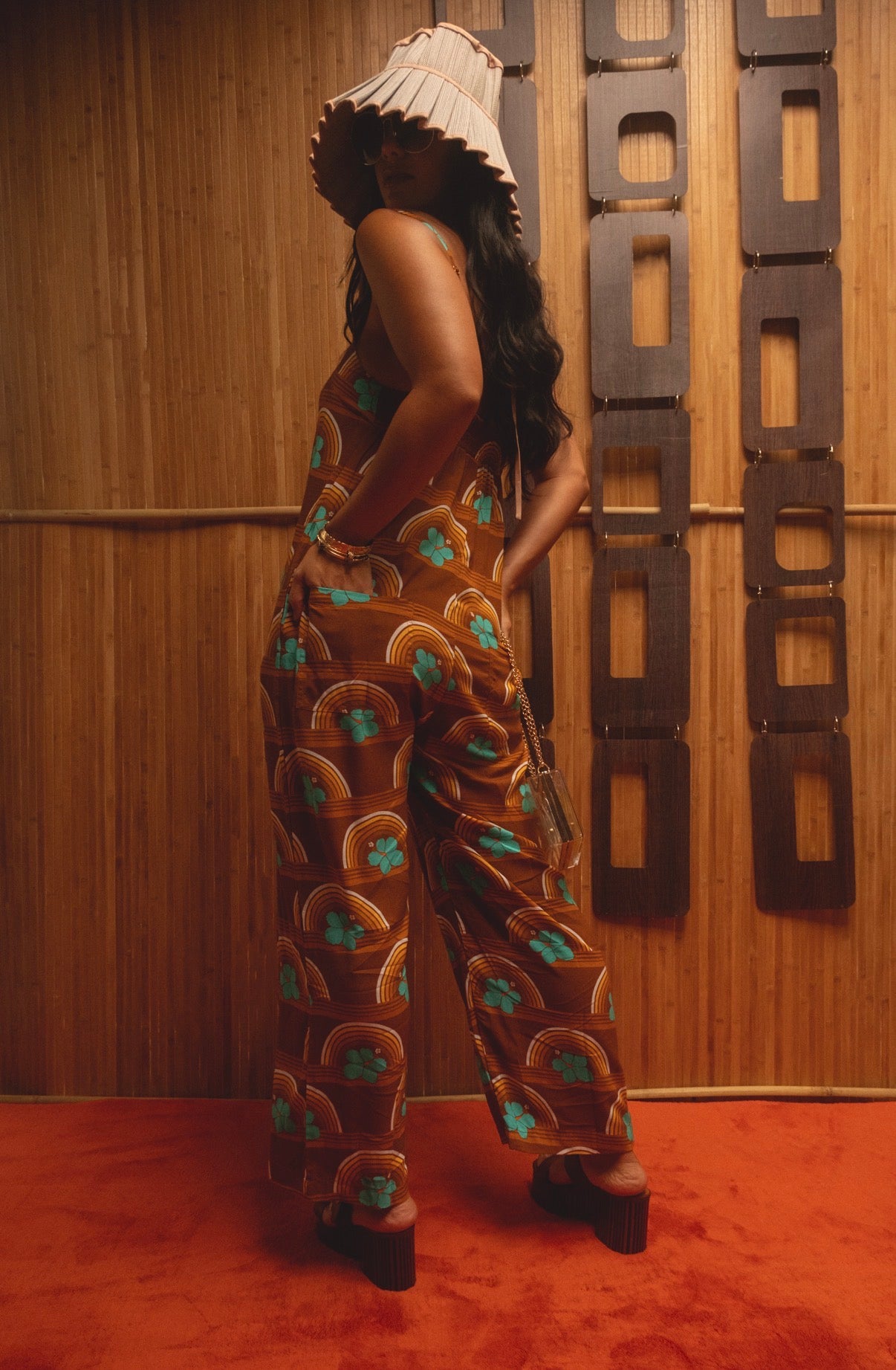 Iolani Jumpsuit in Hibiscus Sunset