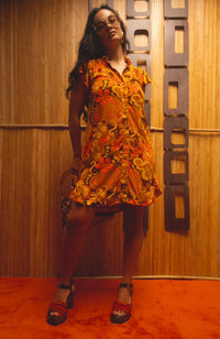 Mary Dress in Psychedelic Hibiscus