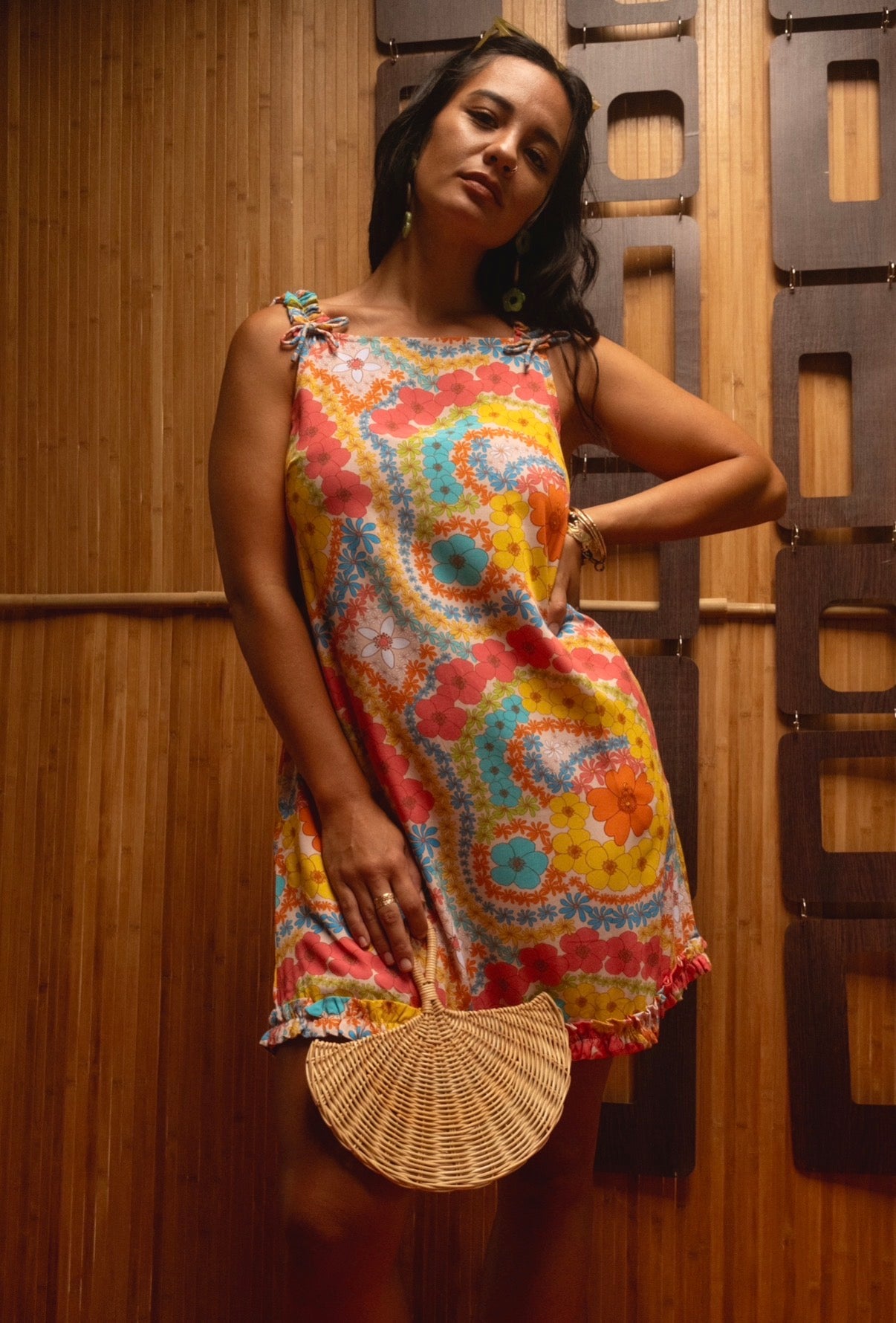 Momi Dress in Peachy Lei Day
