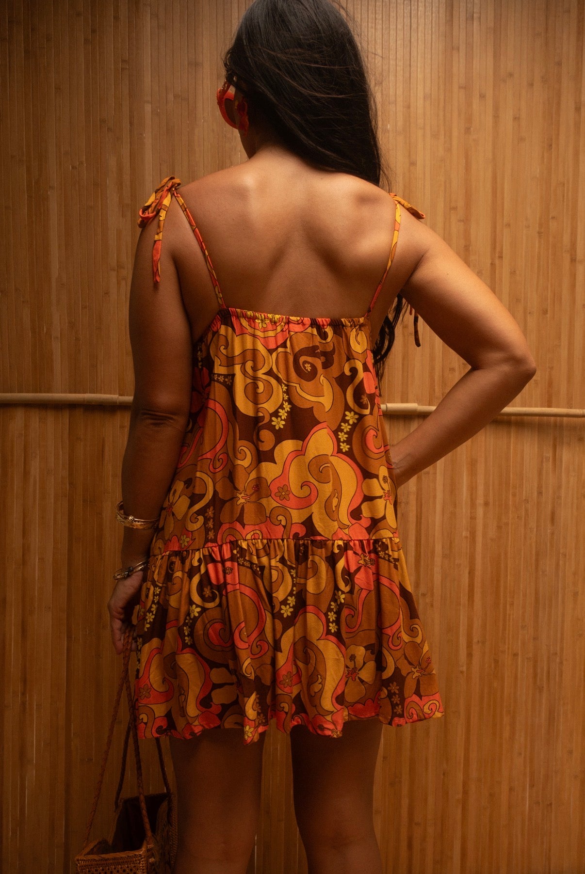 Paulette Dress in Psychedelic Hibiscus