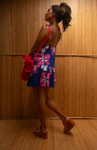 Paulette Dress in Electric Hibiscus