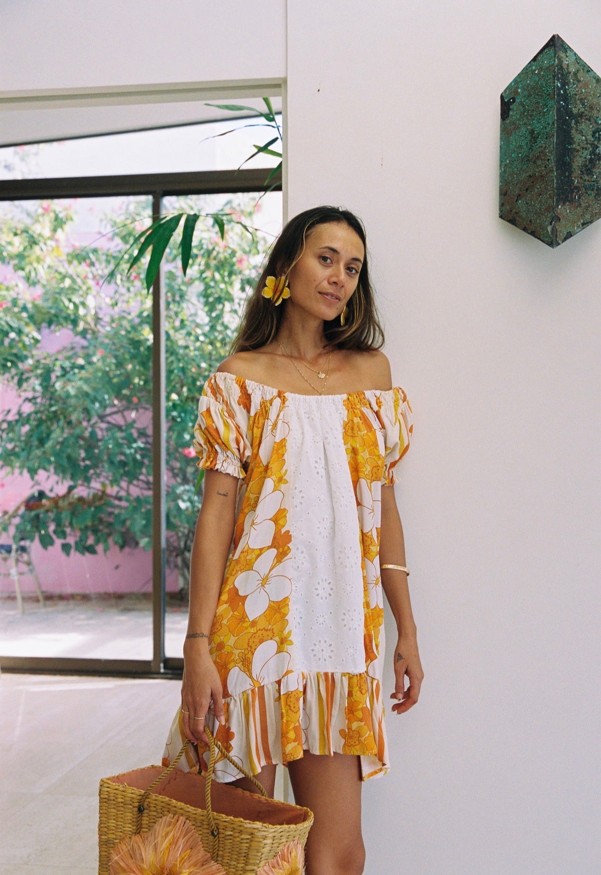Abigail Dress in Peachy Lei Day