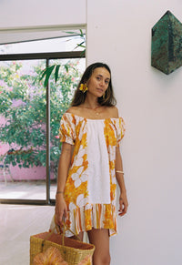 Abigail Dress in Peachy Lei Day