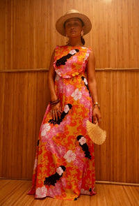 Maxi Bernice Dress in Blue & Green Dream