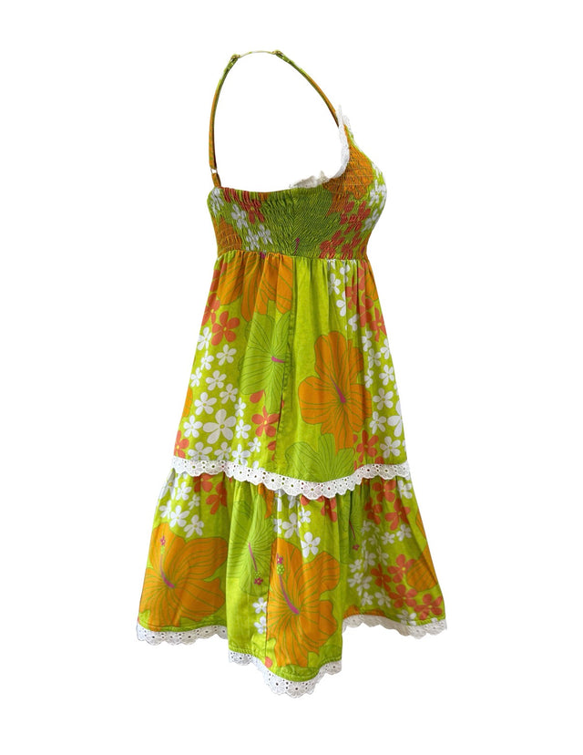 Grace Dress in Lime & Tangerine Dream