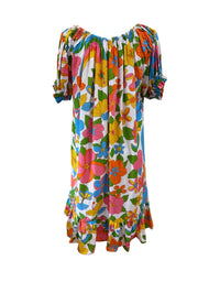 Abigail Dress in Retro Rainbow Garden