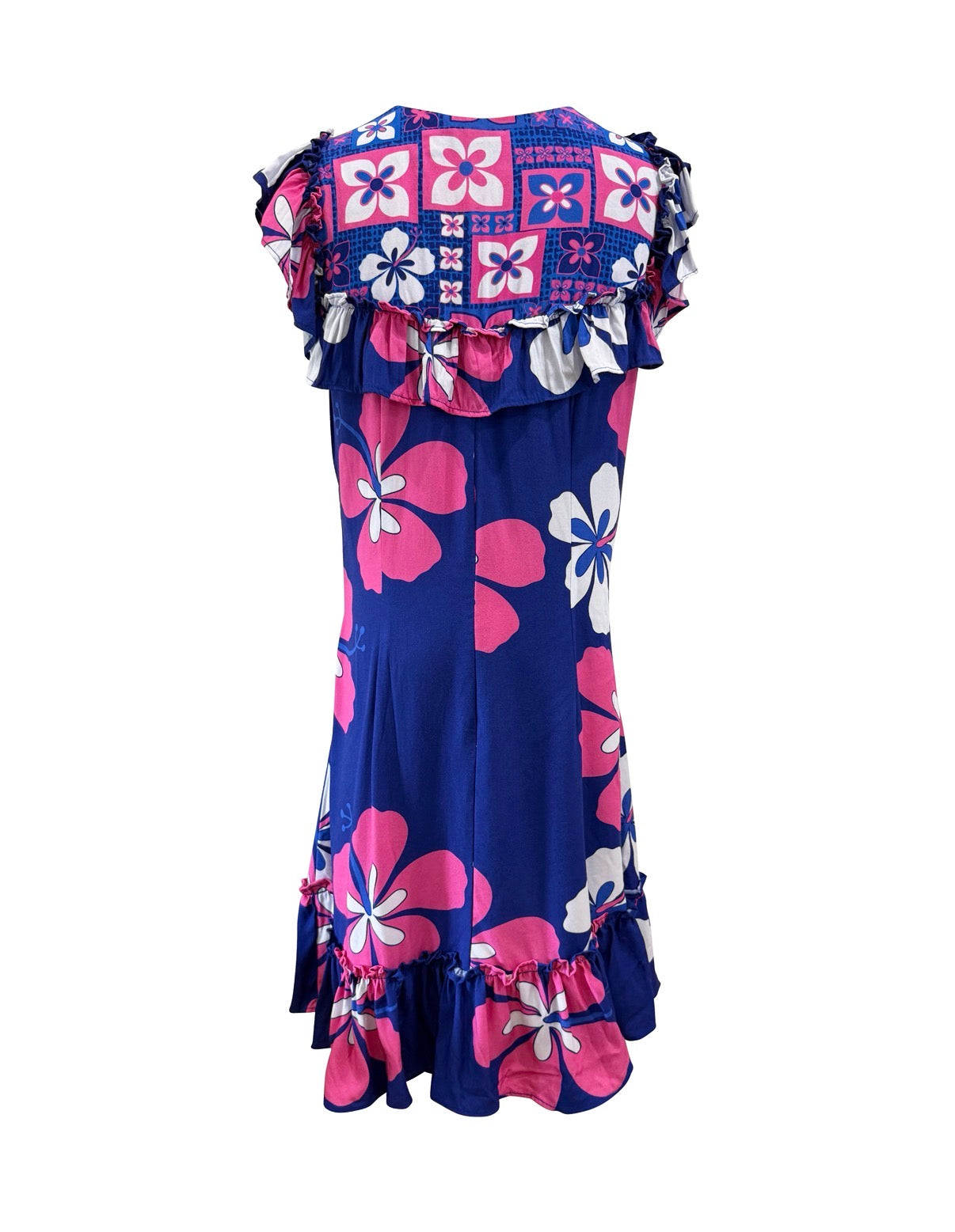 Ruth Dress in Electric Hibiscus