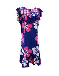Ruth Dress in Electric Hibiscus