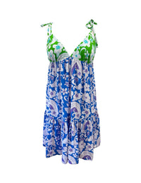 Paulette Dress in Blue & Green Dream