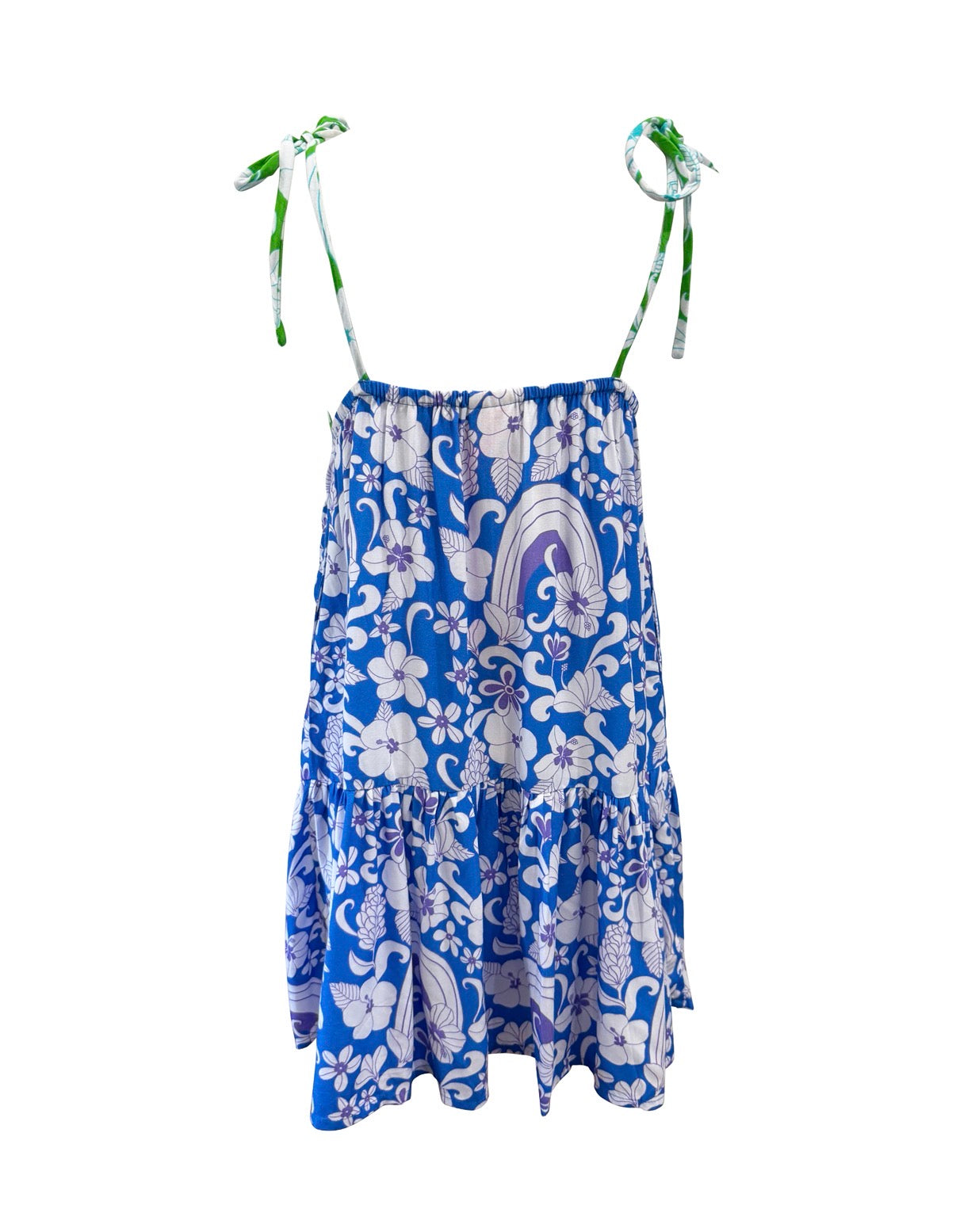 Paulette Dress in Blue & Green Dream
