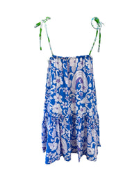 Paulette Dress in Blue & Green Dream
