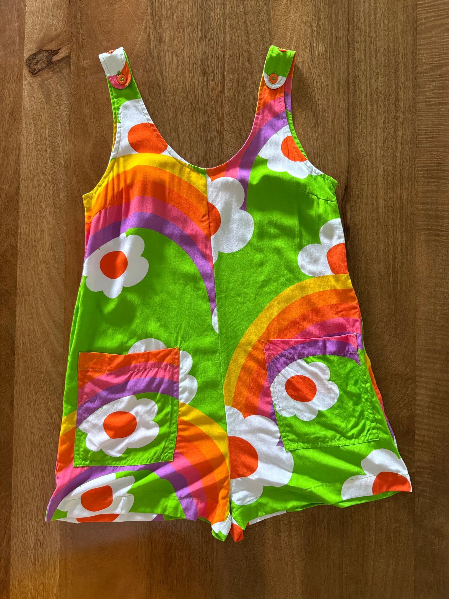 Patsy Romper in Pua Kala Rainbows